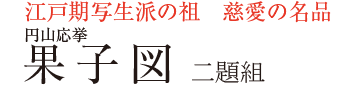 円山応挙 果子図 二題組